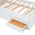 thumbnail image 5 of Noble House Twin Size Wooden Bed with Trundle, Drawers, Storage Headboard and Outlets, White, 5 of 12