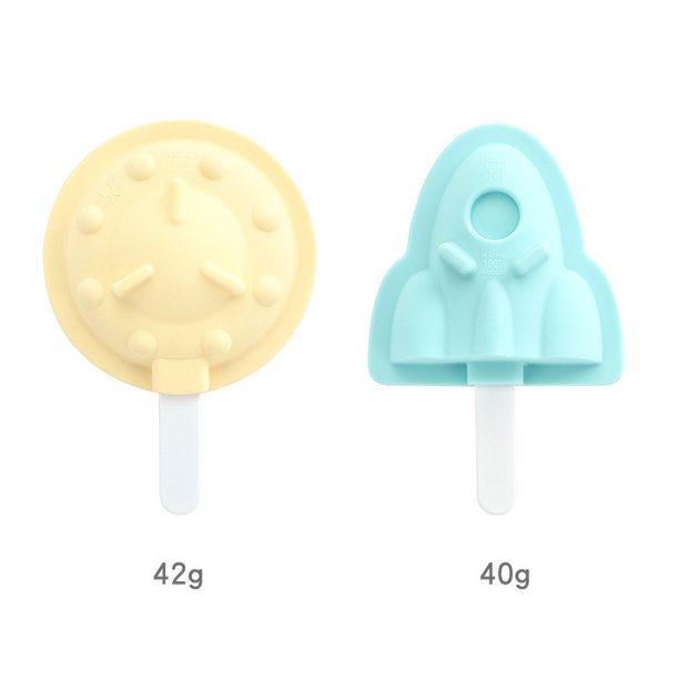 Molde casero de silicona for helado, molde for pastel de dibujos animados con tapa, 2 piezas for hacer helado fácil y divertido