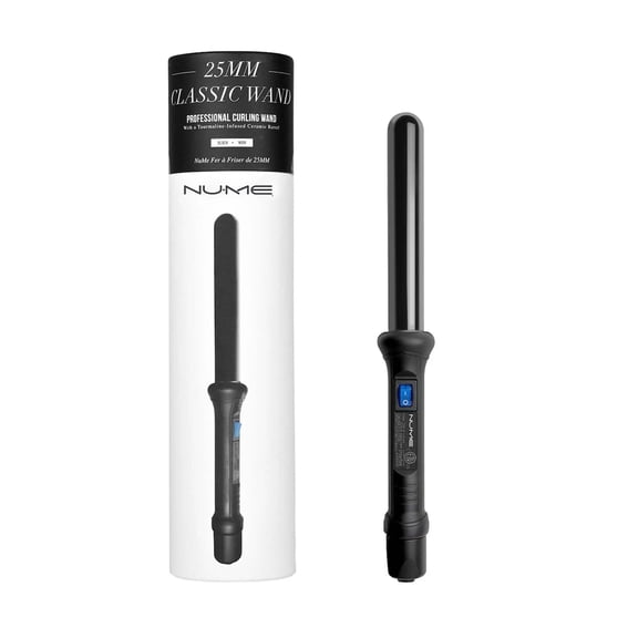 NUME Classic Curling Wand, Tourmaline Ceramic Hair Styling Tool for Smooth, Crease-Free Curls