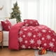 thumbnail image 3 of Gogreen Funda Nórdica King Floral, Juegos de Cama King de Microfibra Suave y Transpirable de 3 Piezas, Funda Nórdica Cómoda King con Patrón, con Cierre de Cremallera (Copo de Nieve Navideño, King), 3 of 8