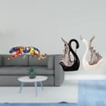 thumbnail image 2 of Elegante escultura de cisne , figura decorativa de artesanía animal para el hogar, estantería, colección de escritorio, decoración de aniversa, 2 of 8