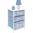thumbnail image 4 of Sorbus Nightstand Storage Organizer with 3 Drawers - Kids Girls, Boys Bedroom Furniture Storage Chest for Clothes, Closet Organization - Steel Frame, Wood Top, Fabric Bin (Pastel Tie-dye Blue/Pink), 4 of 7
