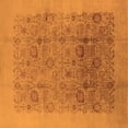 thumbnail image 1 of Ahgly Company Indoor Square Oriental Orange Industrial Area Rugs, 4' Square, 1 of 4