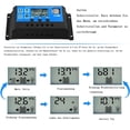 thumbnail image 4 of Controlador de batería solar 12v/24v Controlador de carga de panel solar Regulador de panel solar de tierra con pantalla LCD ajustable y puerto USB dual Configuración de temporizador, 4 of 6