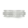 thumbnail image 3 of 925 Sterling Silver 7mm Brushed Fancy Band Ring Size 13.5, 3 of 7