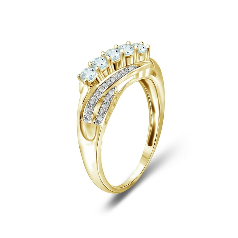 Walmart aquamarine deals rings