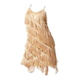 thumbnail image 3 of Vestidos para mujer Vestido de noche sin espalda Vestido de lentejuelas con flecos y borlas S, 3 of 9