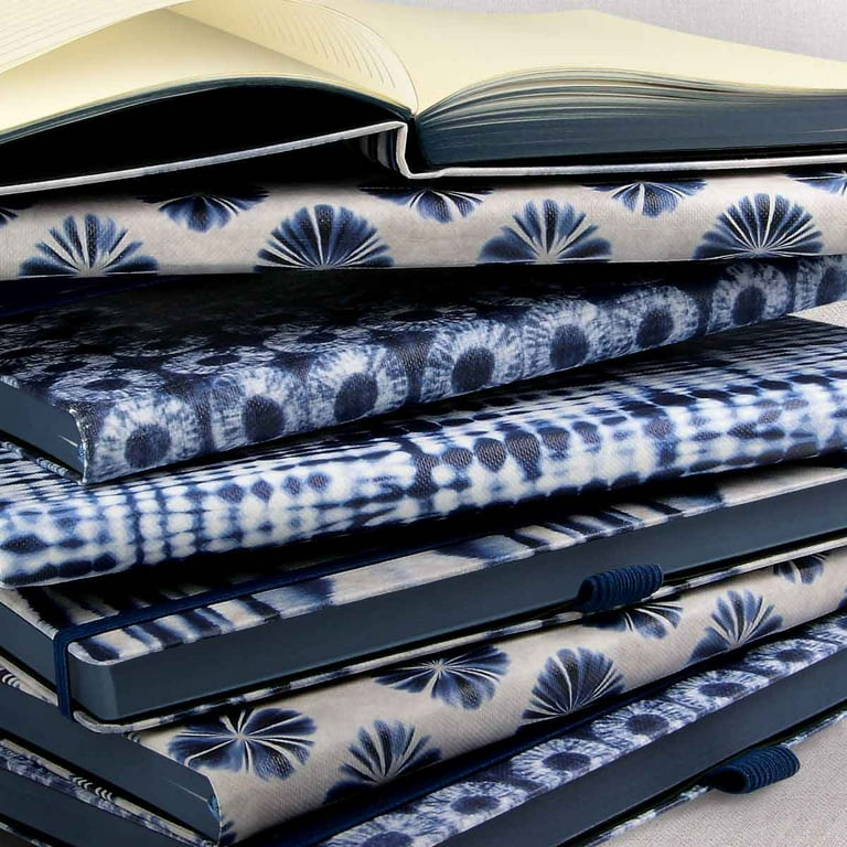 Castelli QC6BM-001 Shibori Medium A5 Notebook, Ruled, Jute