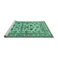 thumbnail image 2 of Ahgly Company Machine Washable Indoor Rectangle Persian Turquoise Blue Traditional Area Rugs, 5' x 8', 2 of 4