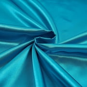 Crepe Back Satin Bridal Fabric Drapery Soft 60 Inches By the Yard (Aqua)