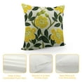 thumbnail image 4 of JEUXUS  Flower Farmhouse Decorative Throw Pillow Cover, Cottage Floral Green Leaves Pattern, Canvas Cushion Case for Sofa Couch Bed Living Room(Yellow Flowers), 4 of 5