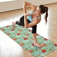 thumbnail image 6 of Strawberry Plants Fruit Flower Leaf Green Pattern Hot Yoga Mat Towel Non Slip for Hot Yoga - Quick-Drying Yoga Mat Cover with 4 Corner Pockets with Travel Bag - Hot Yoga Towel Non Slip 70"x26", 6 of 6