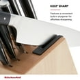 thumbnail image 5 of KitchenAid Gourmet 14-Piece Forged Triple Rivet Japanese Steel Knife Set with Block Built-in Sharpener Wood, 5 of 17