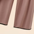 thumbnail image 5 of Two Piece Workout Sets for Women Womens Soft Loungewear Outfits, Crew Neck Long Sleeve Top Wide Leg Pants, Comfortable Two Piece Home Pajama Set Khaki L, 5 of 5