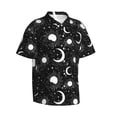 thumbnail image 2 of Daiia Crescent and Stars Hawaiian Shirt for Men Gentle Cotton Regular Short Sleeve Casual-3X-Large, 2 of 9