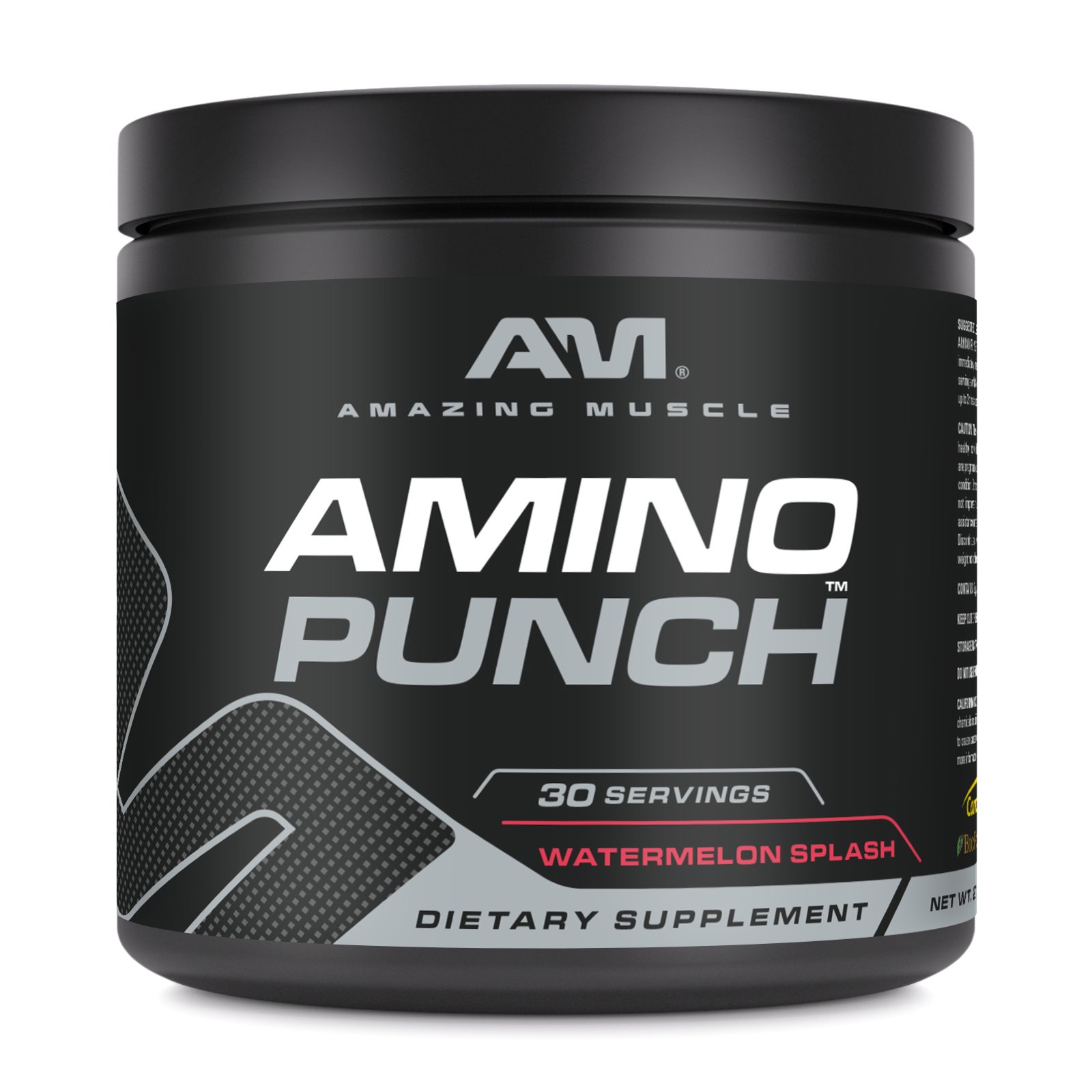 Amazing Muscle Amino Punch 5500 Mg Per Serving of Amino Acids Watermelon Splash Flavor Supplement | 30 Servings Per Bottle | Non-GMO | Gluten Free | Made in USA