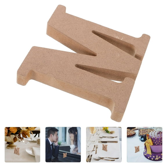HEMOTON Light Brown Wooden Letters for Decor Smooth Density Board Perfect for DIY Crafts and Wedding Adornments 7.5 Inches
