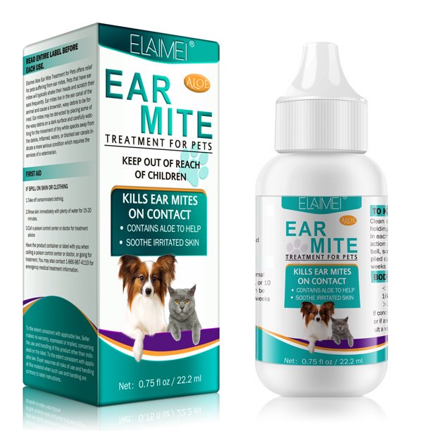 Dog Ear Cleaner,Dogs Ear Mite Cleaning Oil,Softens The Ear Canal,Removes Mites, Inhibits