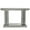 Silver Mirrored Solid Rectangle 48" x 14" x 32", variant on DecMode 12" x 36" Silver Glass Mirrored Pedestal Table, 1-Piece
