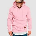 thumbnail image 5 of TOWED22 Men's Hoodies Loose Fit Pullover Casual Fashion Long Sleeve Hooded Sweatshirts with Pocket(Pink,XXL), 5 of 5