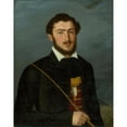 thumbnail image 2 of Jozef Czauczik 15x18 Gold Ornate Wood Frame and Double Matted Museum Art Print Titled - Portrait of David Pfannschmidt (Thinschmidta) (1842), 2 of 4