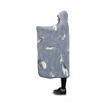 thumbnail image 1 of HATIART Hooded Blanket Feather Throw Wrap Wearable Blanket 40x50 Inch Comfortable Softness, 1 of 2