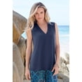 thumbnail image 5 of Roaman's Women's Plus Size Ultrasmooth Fabric V Neck Tank, 5 of 5