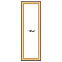 11x40 Frame Gold Plein Aire Solid Wood Picture Frame Width 2 Inches | Interior Frame Depth 0.5