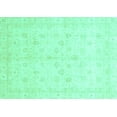 thumbnail image 1 of Ahgly Company Machine Washable Indoor Rectangle Oriental Turquoise Blue Traditional Area Rugs, 8' x 10', 1 of 4