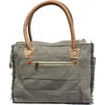 thumbnail image 5 of Rajeriya Tote Bag Upcycled Canvas Leather - Sel De Mer Handbag For Women, 5 of 5