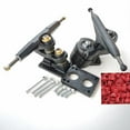 thumbnail image 3 of Skateboard Trucks 6.25 Inch (2 Pieces Trucks) Skateboard Riser Pads Bushings Mounting Hardware Set for Longboard Decks Cruiser Skate Board Black, 3 of 6