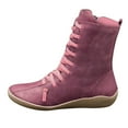 thumbnail image 3 of Mepaouo Hiking Booties Womens Lace Up Round Toe Walking Boots Lightweight Comfy Ankle Boots for Ladies, 3 of 3