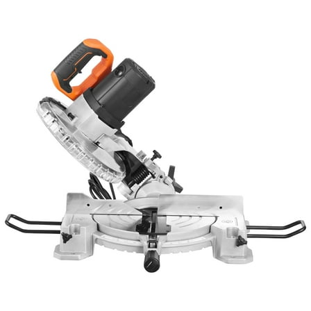 Hitachi 10-Inch Compound Miter Saw, 15 Amp Motor, 60-Tooth Blade, Single Bevel 0-45°, Corded for Smooth Wood Cutting