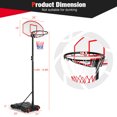 thumbnail image 3 of Costway Système de Panier de Basketball Réglable 7,1 Pi-8,1 Pi avec 2 Filets et Roues Intérieur Extérieur, 3 of 10