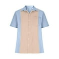 thumbnail image 5 of DODADAWANJ Mens Long Sleeve Knit Striped Shirts Big and Tall Long Sleeve Button Down Shirt Open Front Turndown Collar Shirts Tops Plus Size Slim Fit Dress T Shirt, 5 of 5