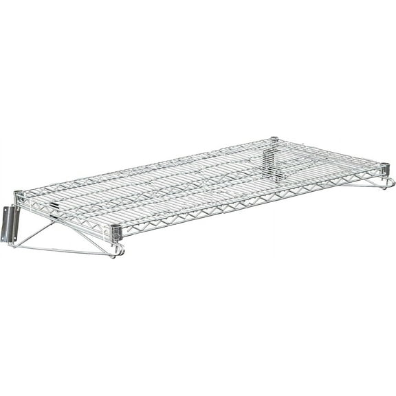 Heavy Duty Chrome Wire Storage Wall Shelf (18" x 36")