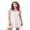 White, variant on LMLYSoH Women Slip Dress, Sleeveless Lace Patchwork Pleated Solid Summer Mini Dress for Casual Daily