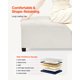 thumbnail image 4 of Banco otomano de almacenamiento VEVOR, banco de pie de cama capitoné con bolsillos laterales, baúl de almacenamiento tapizado abatible con estructura metálica, otomano de cama de lino, beige, 4 of 9