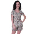 thumbnail image 1 of Moomaya Pyjama en Coton pour Femmes, Ensemble de Nuit 2 Pcs avec Shorts, Ensembles de Pyjama avec Shorts, 1 of 7