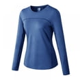 thumbnail image 1 of UP TO 15% OFF! Women's Quick-Dry Fit Athletic Compression Long Sleeve T Shirt, Long Sleeve Moisture Wicking Athletic Shirts (Blue, S), 1 of 9