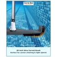 thumbnail image 2 of Carrie Box Deluxe Xl 20-Inch 2 in 1 Curved Pool Brush with Vacuum Head | Durable Bristles | Swivel Hose | Ez Clip Handle, 2 of 7