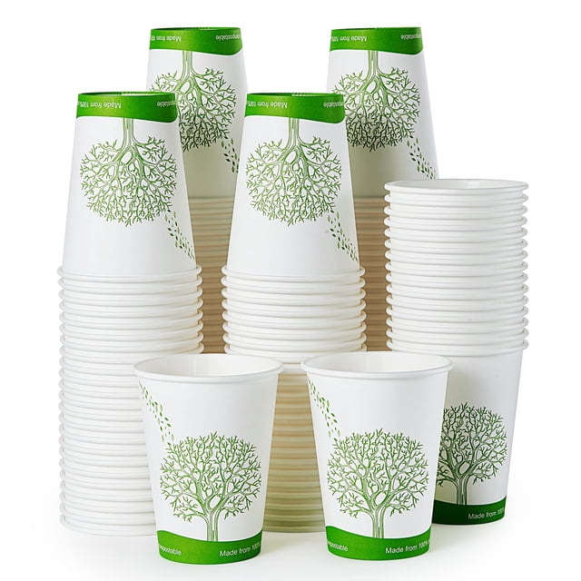 Vasos de papel compostables EcoliPak 240 ml, 240 unidades, 12 oz
