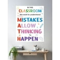 thumbnail image 2 of Math - Mistakes Allow Thinking To Happen, Math Classroom Wall Decor, Math Printable Wall Art, It'S Ok To Make Mistakes, Poster Wall Art, Modern Wall Decor For Living Room Bedroom, 8x12 UNFRAMED, 2 of 3