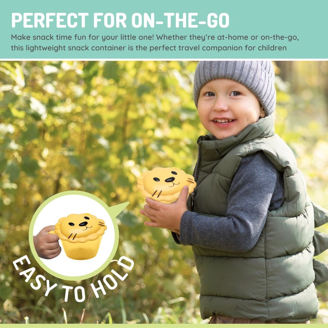 melii Animal Snack Containers with Finger Trap for Toddlers, Kids and Adults