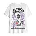 thumbnail image 1 of Playera Olivia Rodrigo Para Mujer, Manga Corta Blanco Talla G, 1 of 4