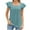 Mint Green, variant on Njoeus Womens Tops Summer Ruffle Sleeve Tunic Top Wide Neck T-Shirts Casual Loose Fitting Blouse Trendy S-XXL