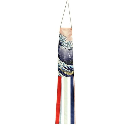 

140CM Japanese Nobori Carp Wind Socks Koinobori Pattern Fish Flag Hanging Wall Decor Festival Decoration Gifts for Home Shop (Spindrift Style)