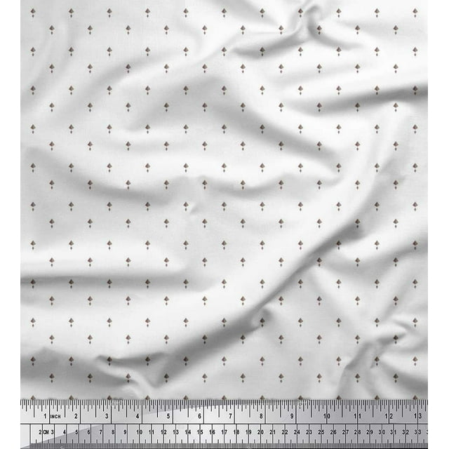 Soimoi Moss Tissu Georgette Triangle Imprimé Chemise au Mètre 42 Pouces de Large