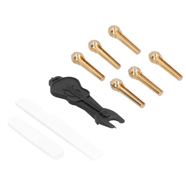 Pasador De Puente De Guitarra Removedor De Pasador De Guitarra Latón + Tuerca De Extremo De Cuerda De Guitarra Acústica De Hueso Bovino Apariencia Perfecta Para Guitarristas ANGGREK Otros