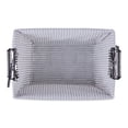 thumbnail image 2 of DII Metal Farmhouse Lined Basket, Contemporary Storage Container, Ticking Stripe, Assorted, 2 of 3